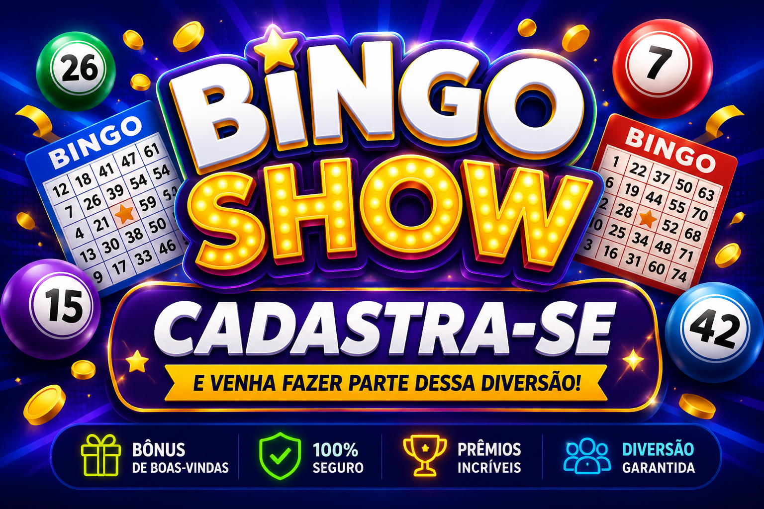 Faça seu login - A plataforma mais segura de bingo online